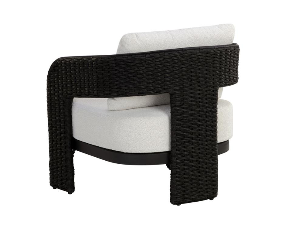 PYLOS LOUNGE CHAIR - BLACK - LOUIS CREAM by Sunpan