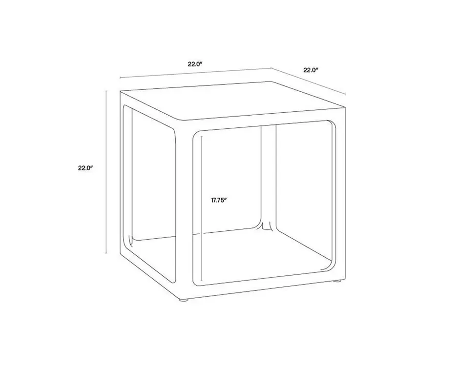 DONCASTER SIDE TABLE - SMOKE GREY by Sunpan