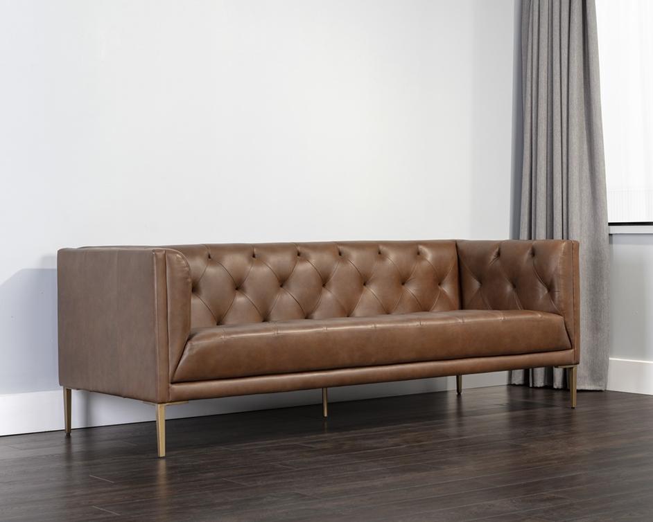 Westin Sofa - Vintage Caramel Leather by Sunpan