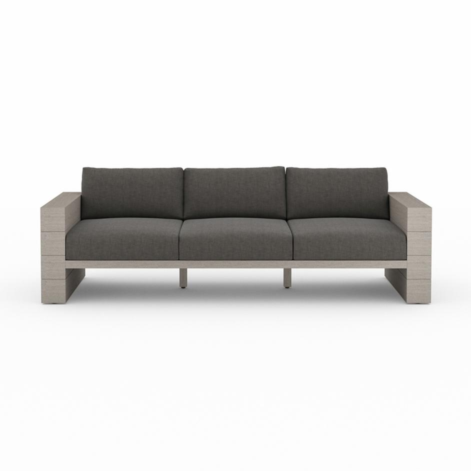 Leroy Outdoor Sofa 96" in Grey and Charcoal by FOUR HANDS