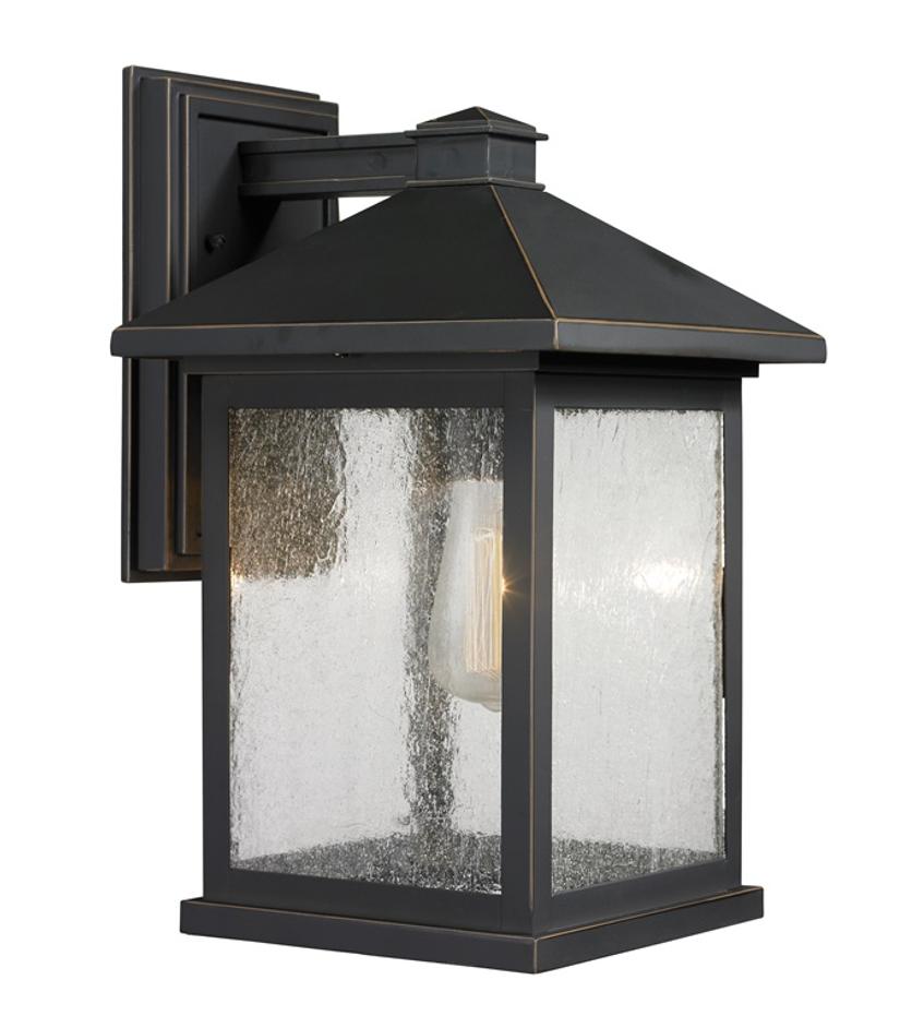 Portland 1 Light Outdoor Wall Light in Oil Rubbed Bronze Finish by Z-Lite