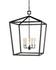 Denison Black Grande Lantern In Molé Black by Currey & Company
