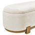 Ayleen Chenille Storage Bench, Seneca Beige  by New Pacific Direct