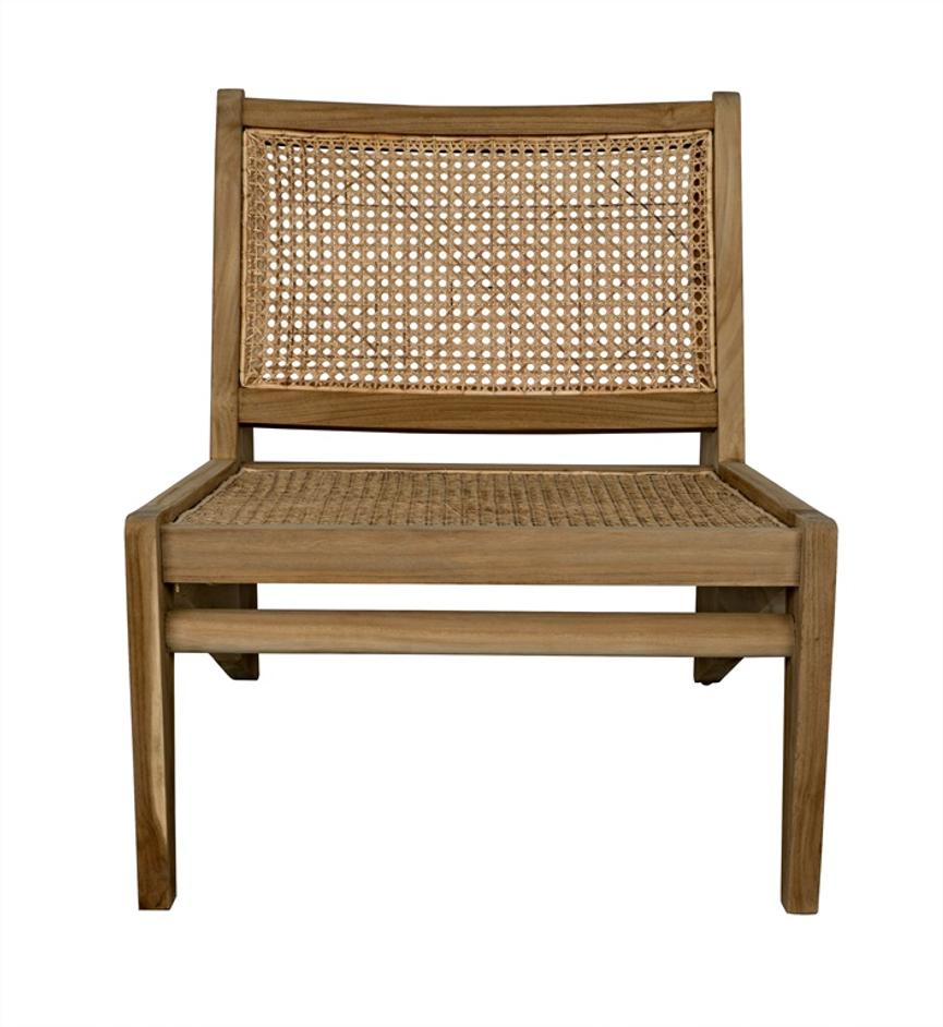 Udine Chair With Caning, Teak by Noir Furniture