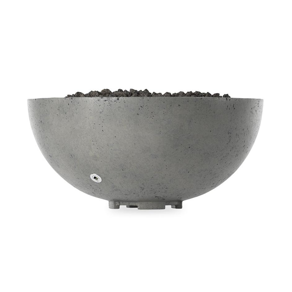 Bronson Outdoor Fire Table In Pewter Concrete by Four Hands