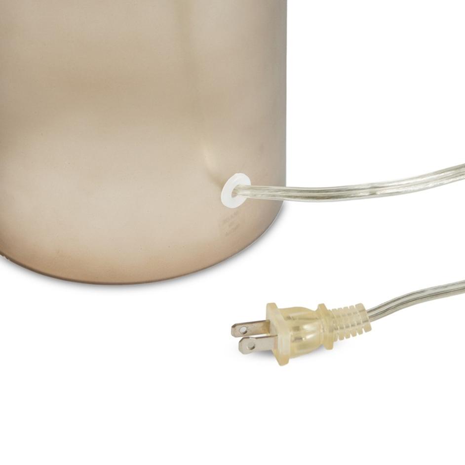 Patton Table Lamp In Smoked Blown Glass by Four Hands