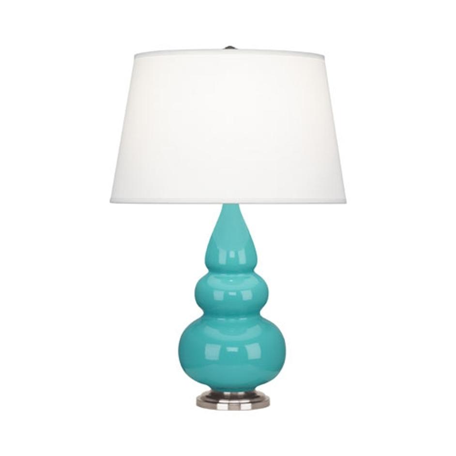 Egg Blue Small Triple Gourd Accent Lamp by Robert Abbey