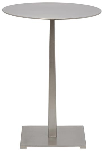 Stiletto Side Table, Metal with Antique Silver by Noir Furniture