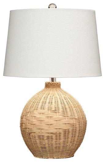 Cape Rattan Table Lamp, Natural by Jamie Young