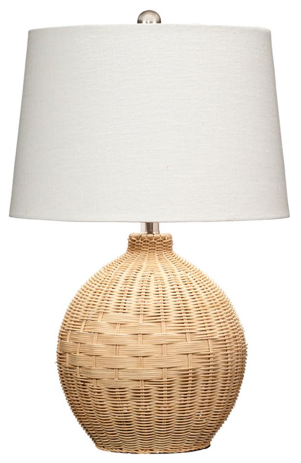 Cape Rattan Table Lamp, Natural by Jamie Young