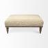 Alder I 42L x 42W Upholstered Cream Seat With Brown Wooden Base Accent Bench by Mercana