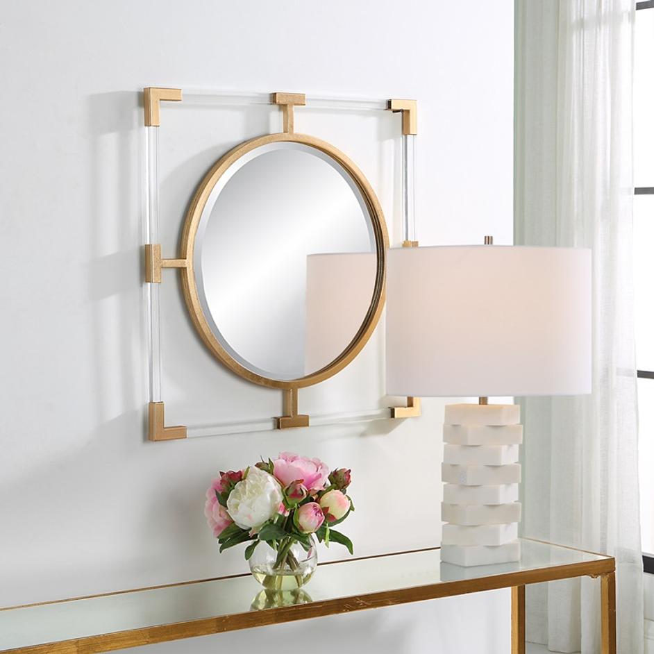 Balkan Small Gold Mirror by Uttermost