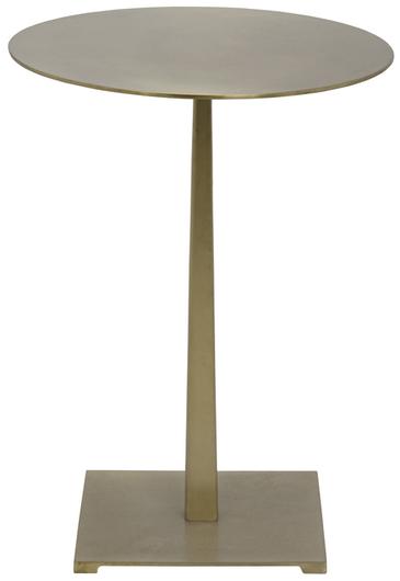 Stiletto Side Table, Metal with Brass Finish by Noir Furniture
