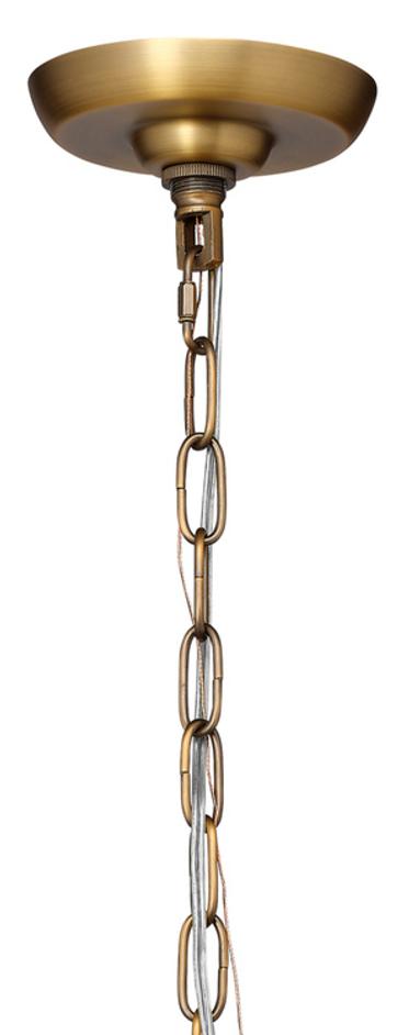 Glenn Large Round Metal 6-Light Chandelier, Antique Brass by Jamie Young