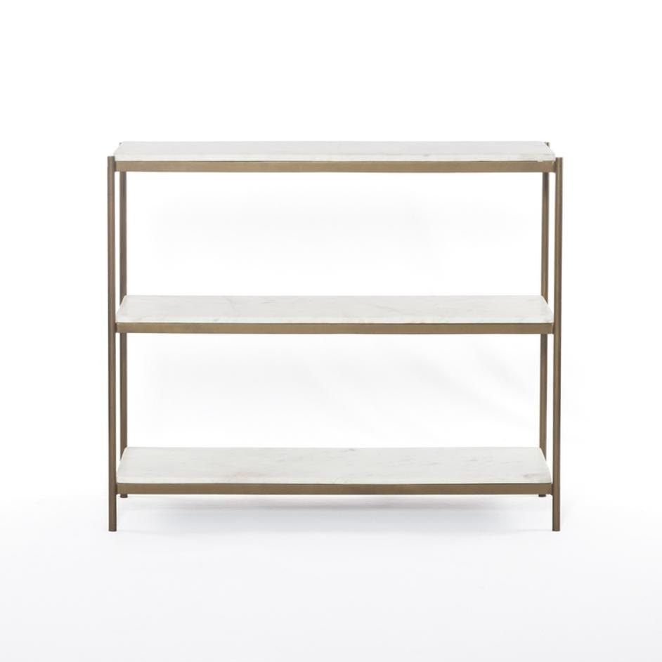 Felix Small Console Table In Antique Brass by FOUR HANDS
