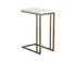 SAWYER END TABLE - ANTIQUE BRASS - WHITE by Sunpan