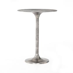 Simone Bar Table In Raw Antique Nickel by FOUR HANDS