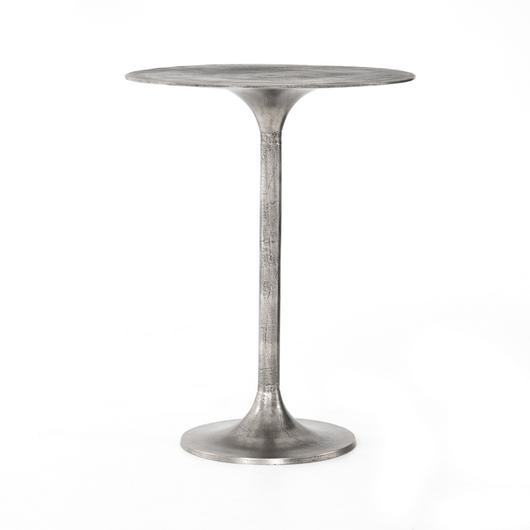 Simone Bar Table In Raw Antique Nickel by FOUR HANDS