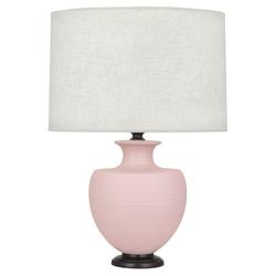 Matte Woodrose Michael Berman Atlas Table Lamp by Robert Abbey