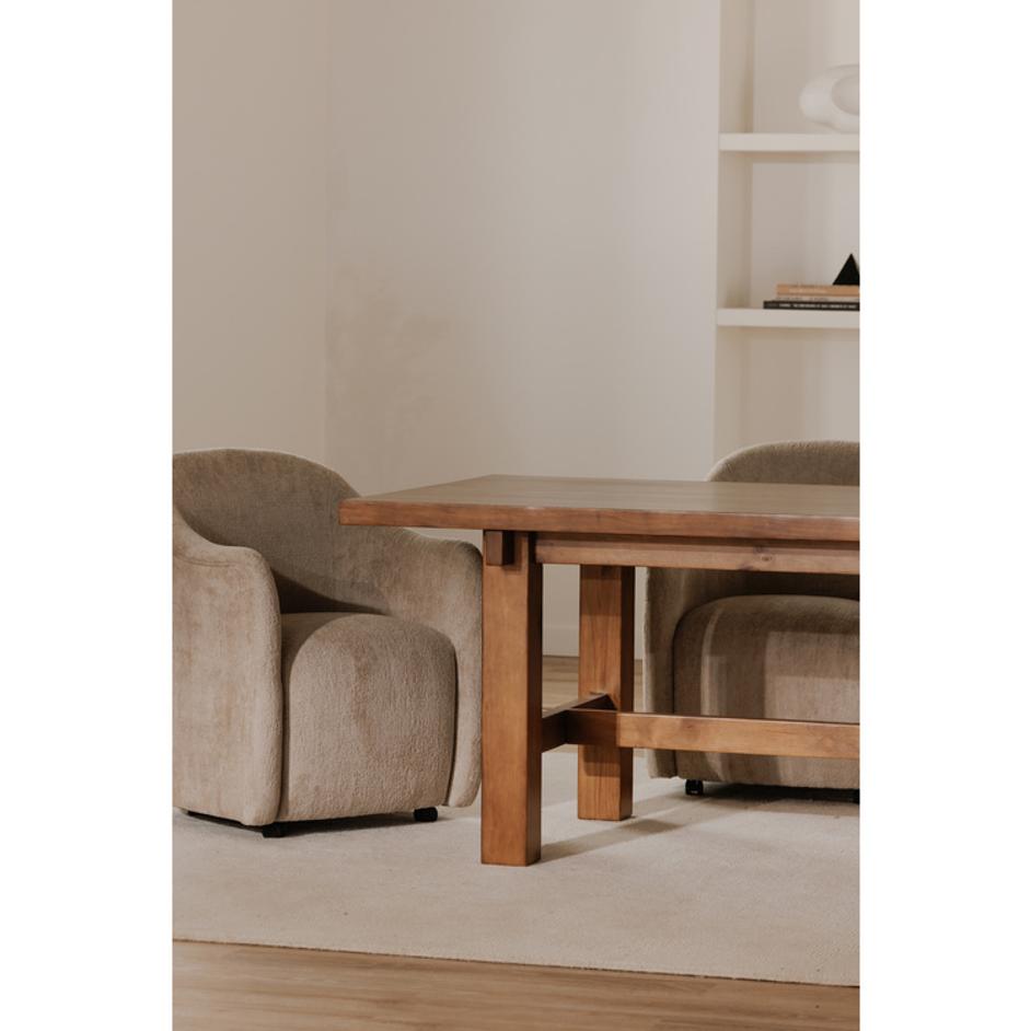 Drava Rolling Dining Chair Beige by Moes Home