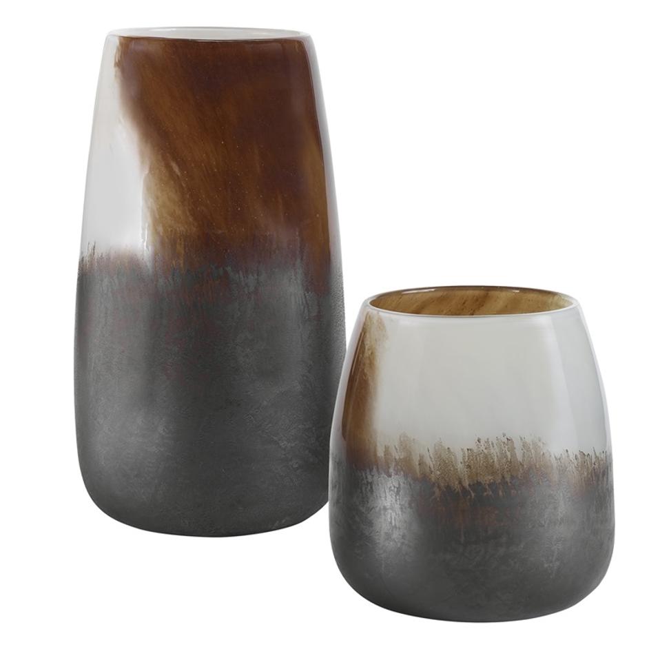 Desert Wind Glass Vases, S/2 by Uttermost