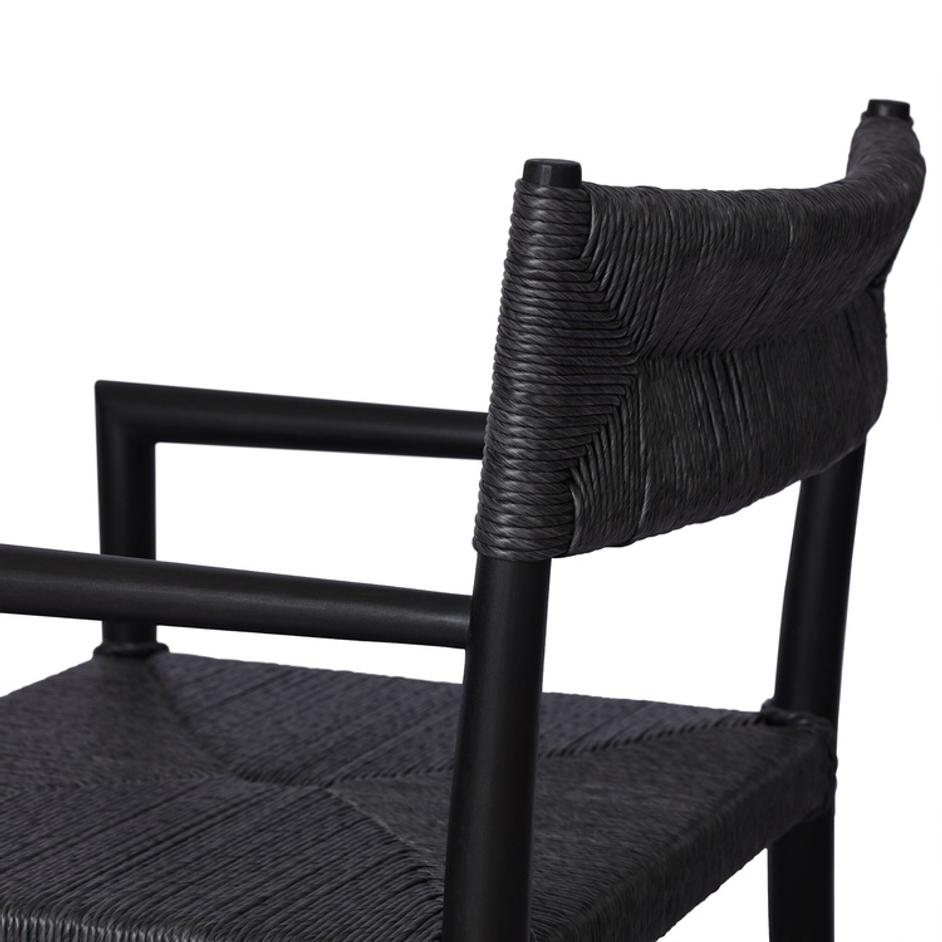 Lomas Outdoor Dining Armchair - Vintage Coal by Four Hands