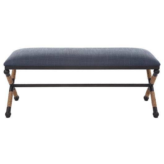 Firth Rustic Navy Bench by Uttermost
