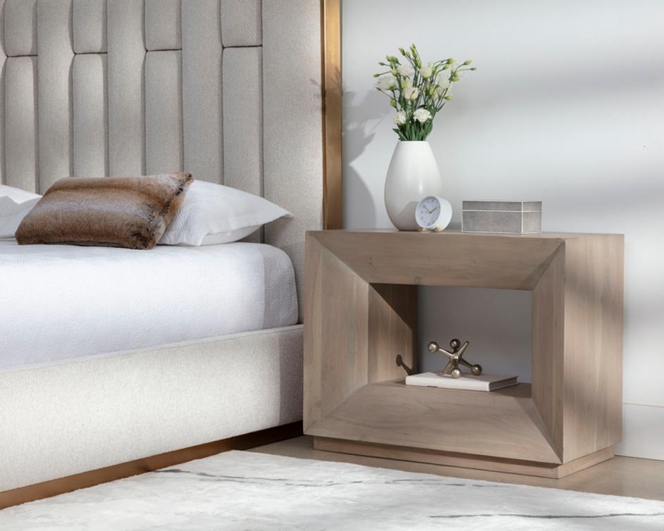 THALES NIGHTSTAND - LIGHT ACACIA by Sunpan