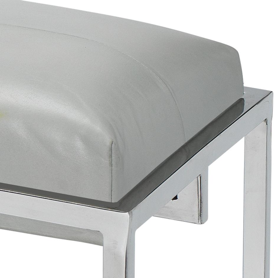 Shelby Leather Bench, Grey by Jamie Young