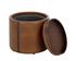 BORELLI STORAGE OTTOMAN - TOBACCO TAN / AUTUMN CHESTNUT by Sunpan