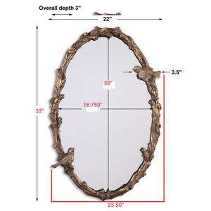 Paza Oval Vine Gold Mirror by Uttermost