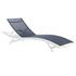 Lorette Outdoor Patio Mesh Chaise Lounge Set Of 2 In White Navy by Modway Furniture
