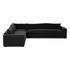 Grant 3 Piece Sectional With Arms In Crypton Henry Charcoal And Espresso by Four Hands