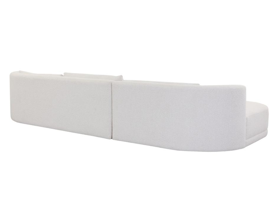 LAKEN SOFA CHAISE - RAF - COPENHAGEN WHITE by Sunpan