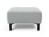 DELUXE EXCESS OTTOMAN in MELANGE LIGHT GREY FABRIC WITH Dark Wood LEGS 538 by INNOVATION USA