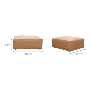 FORM OTTOMAN SONORAN TAN LEATHER by Moes Home