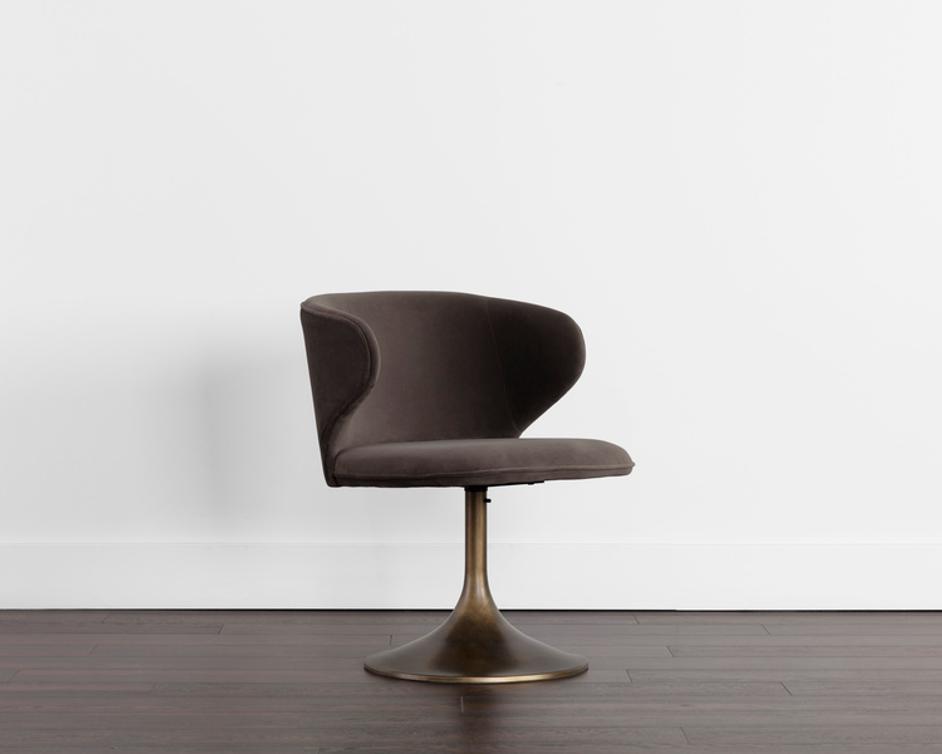 SIMONE SWIVEL DINING CHAIR - MEG ASH by Sunpan