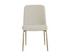 ZEKE DINING CHAIR - ANTIQUE BRASS - BERGEN IVORY by Sunpan