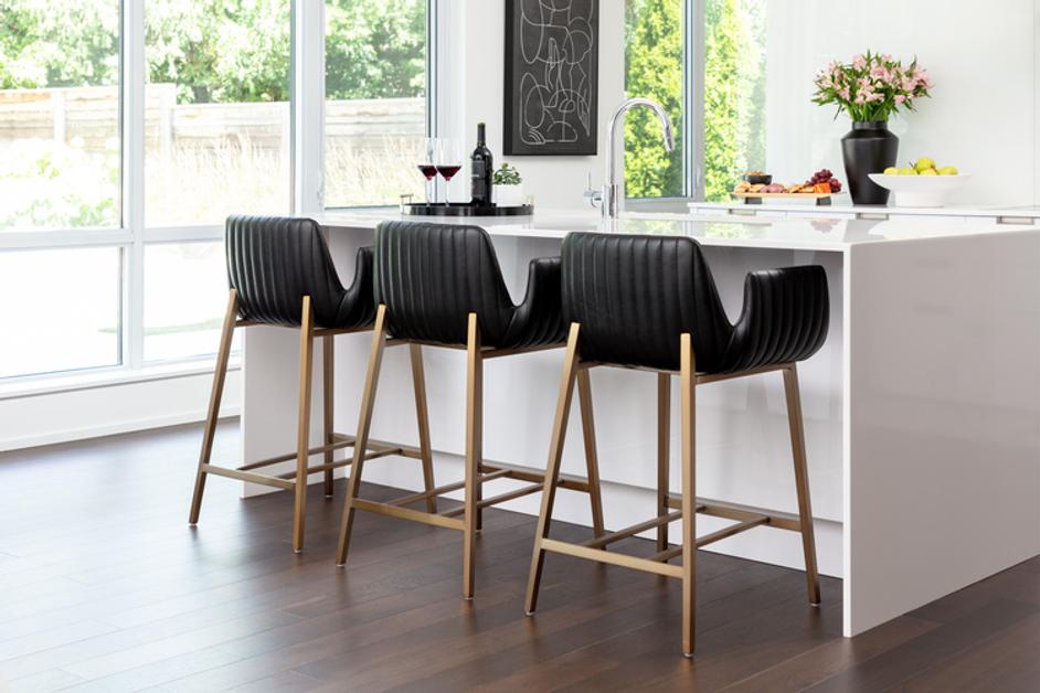 LUCANO COUNTER STOOL - BRAVO BLACK by Sunpan