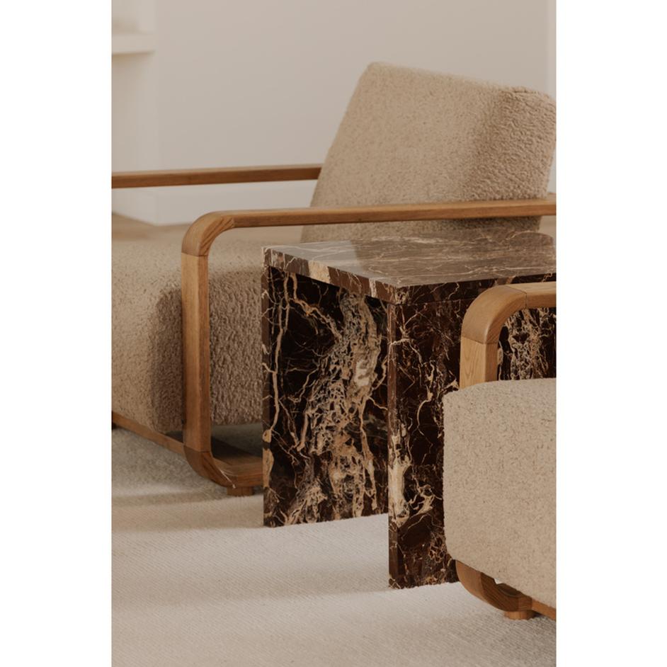 Rosa Accent Table Rosso Levanto Marble by Moes Home