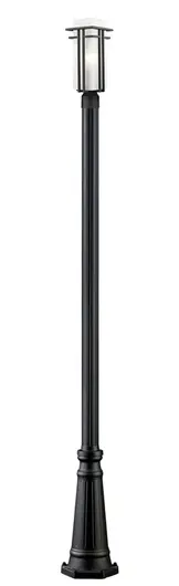 Abbey 1 Light Outdoor Post Light in Black Finish by Z-Lite