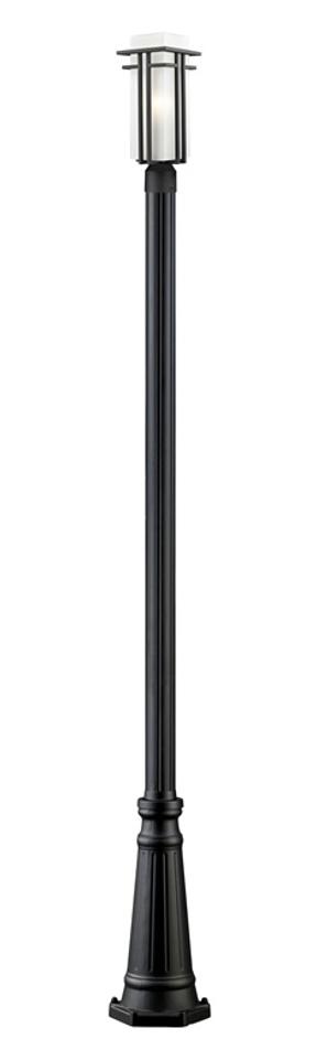 Abbey 1 Light Outdoor Post Light in Black Finish by Z-Lite