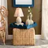 Hand-woven Natural Rattan Large Ottoman by Jamie Young