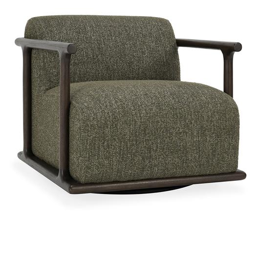 Lucia Swivel Accent Chair Kale Green by Classic Home