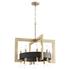 Archibald 16lt Chandelier in Noir / Aged Brass by Cyan Design