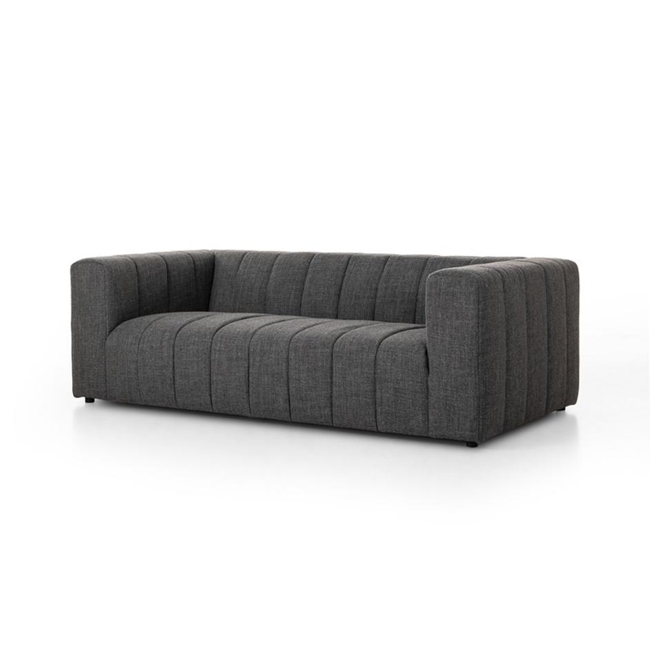 Langham Channeled Sofa - Saxon Charcoal by Four Hands