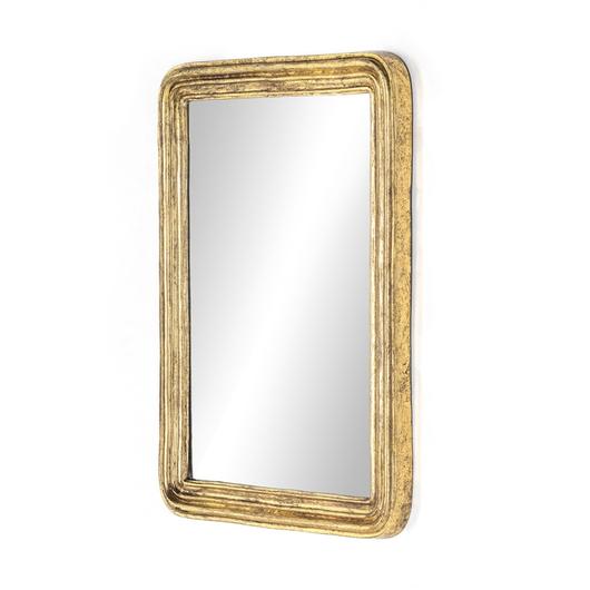 Vintage Louis Mirror In Antiqued Gold Leaf by FOUR HANDS