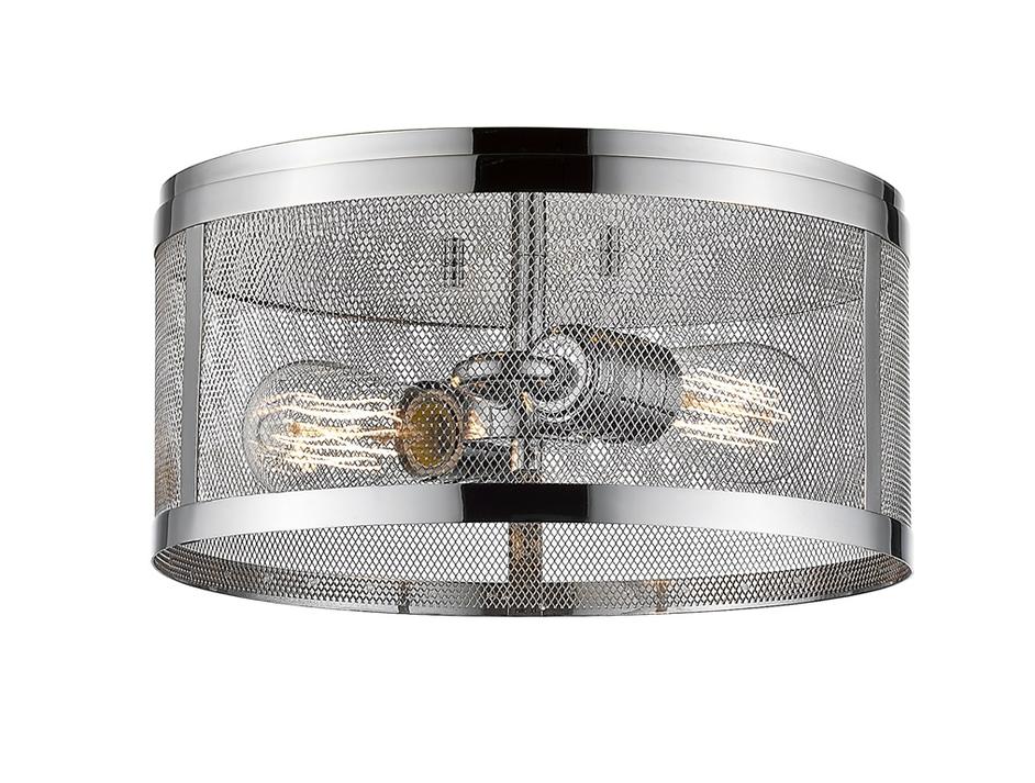 Meshsmith 2 Light Flush Mount in Chrome Finish by Z-Lite