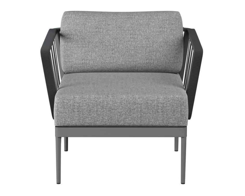 CATANIA ARMCHAIR - DARK GREY - COPACABANA GREY by Sunpan