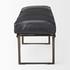Jessie 55L x 16W Black Leather Seat W/Gold Metal Base Accent Bench by Mercana